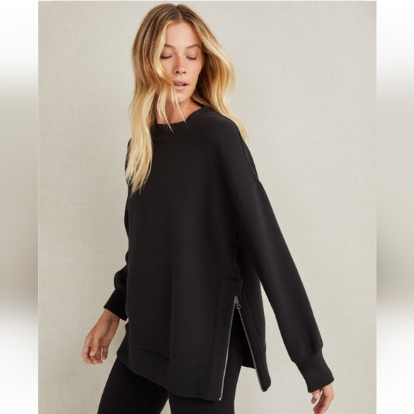 Varley Mae longline Side Zip Sweatshirt - Picture 2 of 6